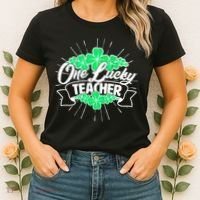 St. Patrick's Day One Lucky Teacher Women's T-Shirt thumb 2