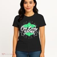 St. Patrick's Day One Lucky Teacher Women's T-Shirt thumb 4