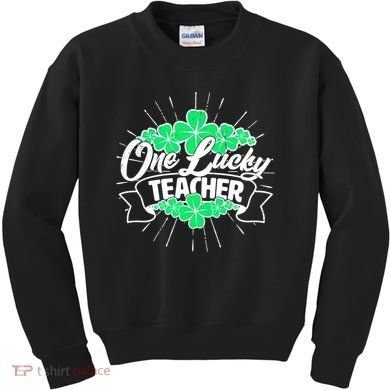 St. Patrick's Day One Lucky Teacher Kids Sweatshirt