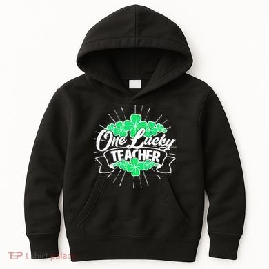 St. Patrick's Day One Lucky Teacher Kids Hoodie