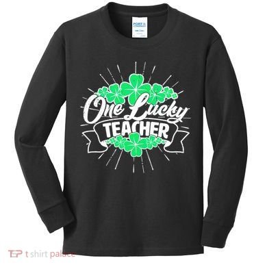 St. Patrick's Day One Lucky Teacher Kids Long Sleeve Shirt