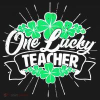 St. Patrick's Day One Lucky Teacher Kids Long Sleeve Shirt thumb 2