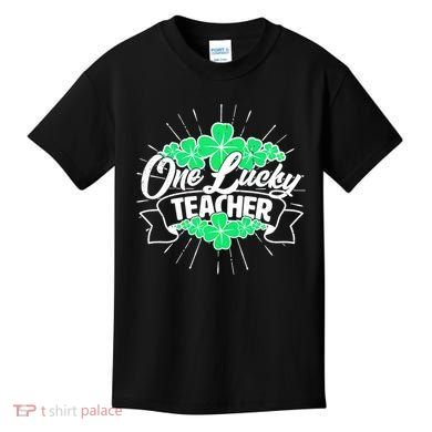 St. Patrick's Day One Lucky Teacher Kids T-Shirt