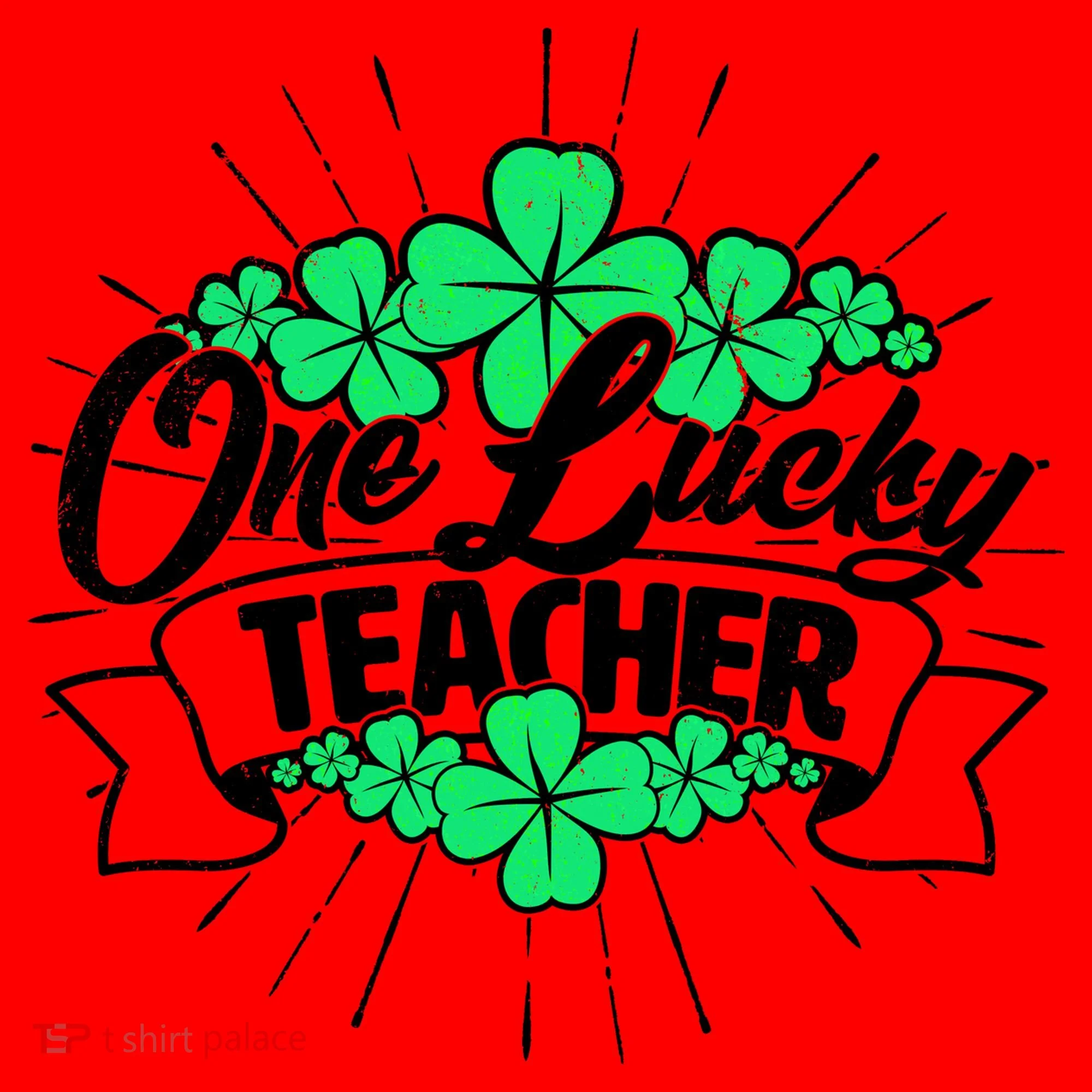 St. Patrick's Day One Lucky Teacher Santa Hat