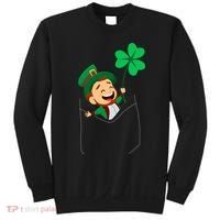 St. Patrick's Day Pocket Leprechaun Clover Sweatshirt thumb 0
