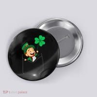 St. Patrick's Day Pocket Leprechaun Clover Button thumb 0