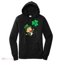 St. Patrick's Day Pocket Leprechaun Clover Women's Hoodie thumb 0