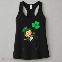 St. Patrick's Day Pocket Leprechaun Clover Women's Tank Top thumb 3