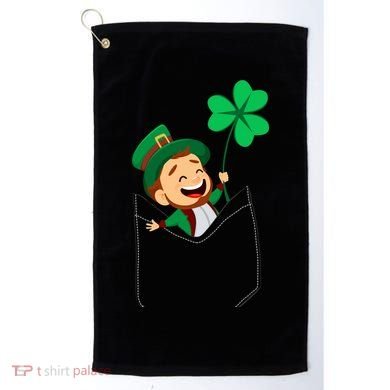 St. Patrick's Day Pocket Leprechaun Clover Golf Towel