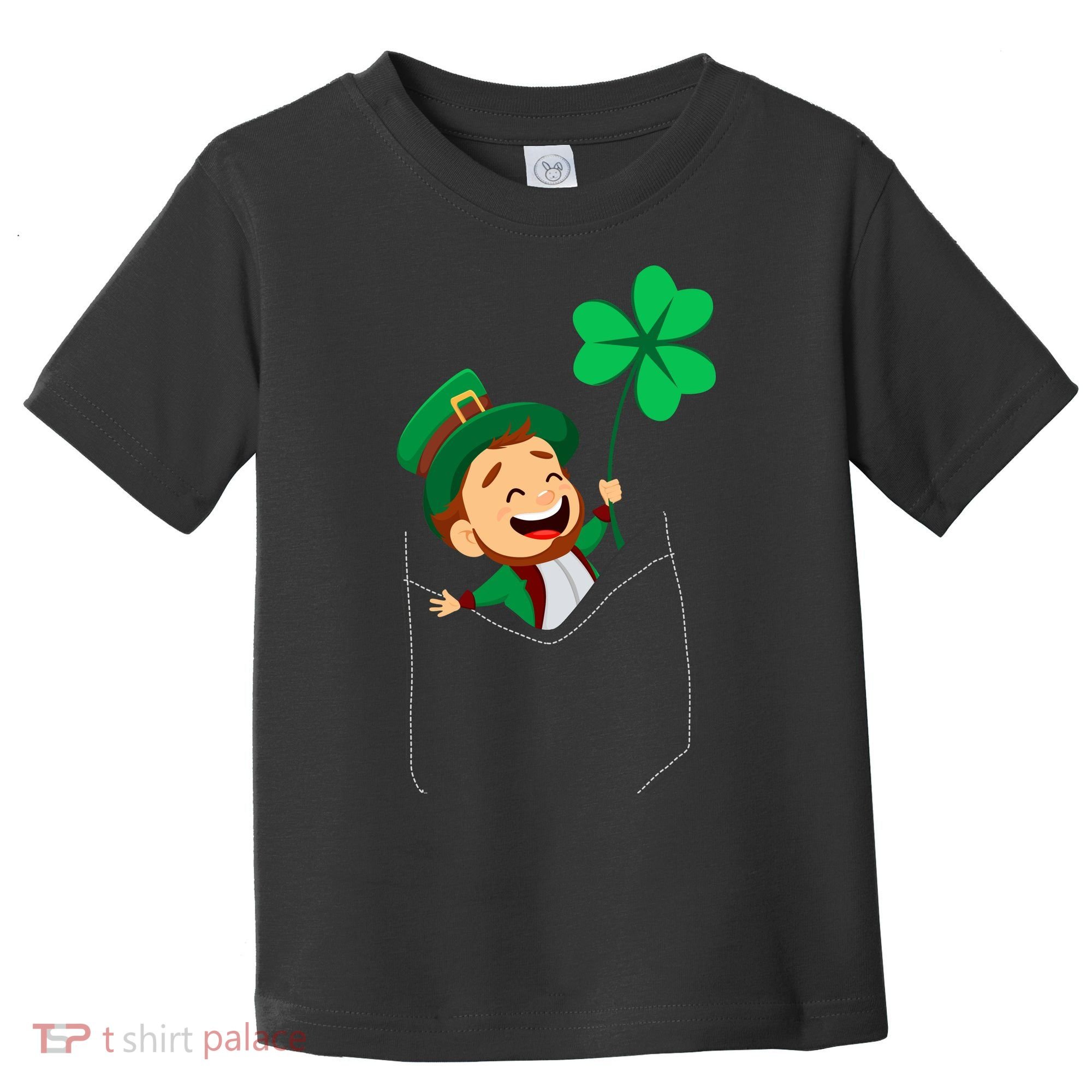 St. Patrick's Day Pocket Leprechaun Clover Toddler T-Shirt
