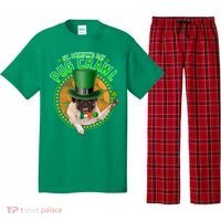 St. Patrick's Day Pug Crawl Funny Irish Pug Pajama Set thumb 0