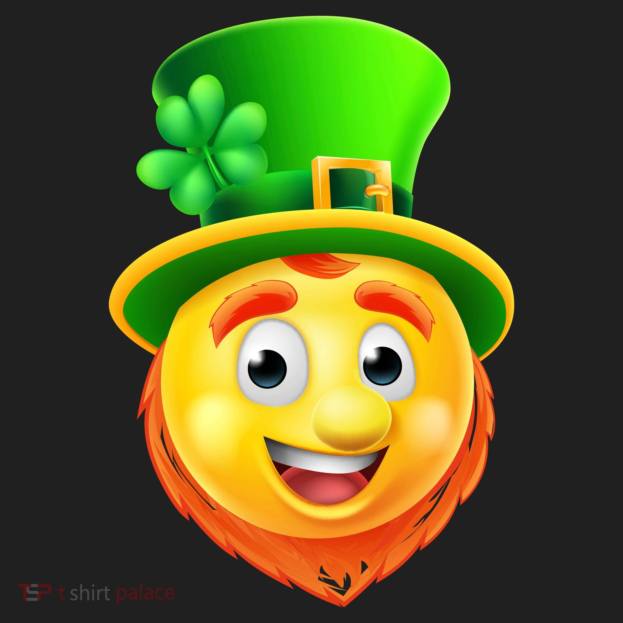 St. Patrick's Day Shamrock Leprechaun Emoji Smiley Women's Sweatshirt
