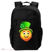 St. Patrick's Day Shamrock Leprechaun Emoji Smiley Backpack thumb 0