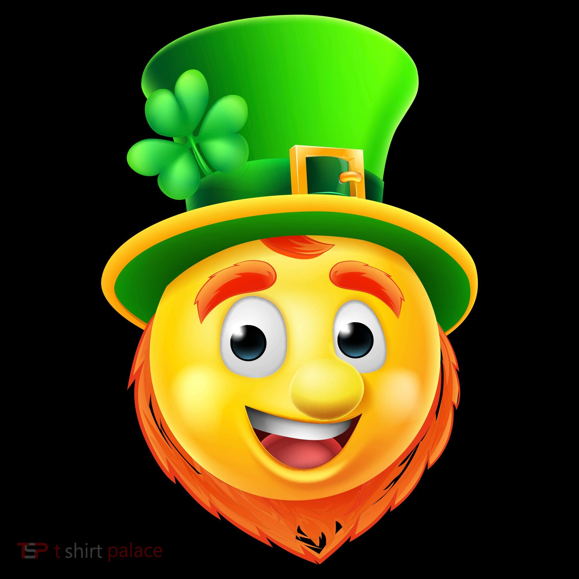 St. Patrick's Day Shamrock Leprechaun Emoji Smiley Women's Hoodie