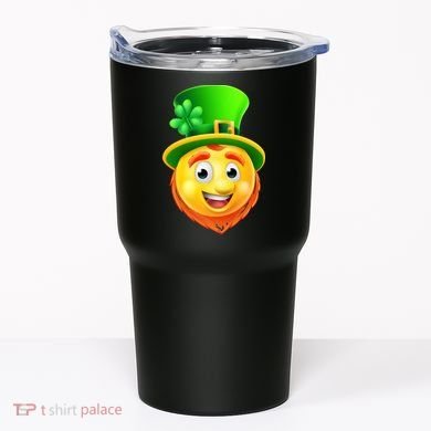 St. Patrick's Day Shamrock Leprechaun Emoji Smiley Tumbler