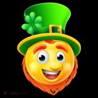 St. Patrick's Day Shamrock Leprechaun Emoji Smiley Visor thumb 3
