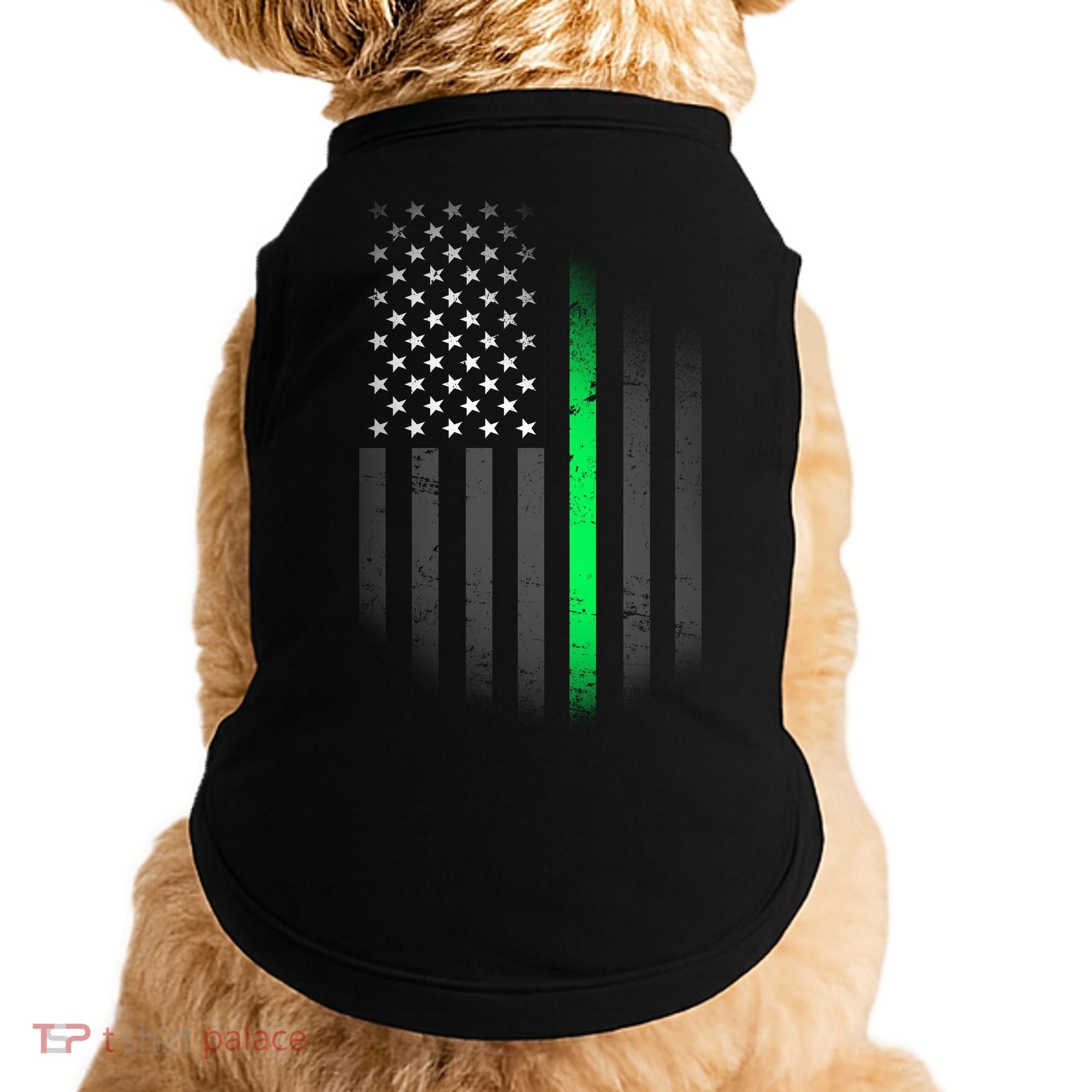 St. Patrick's Day Thin Green Line Flag Doggie Tank