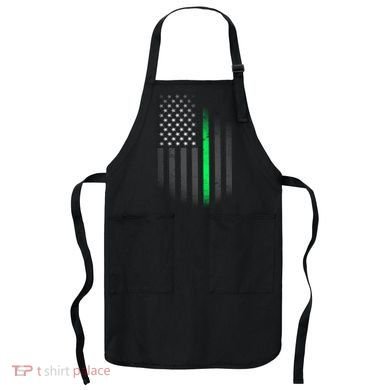 St. Patrick's Day Thin Green Line Flag Apron
