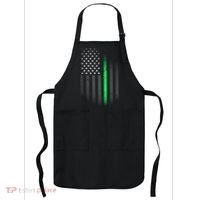 St. Patrick's Day Thin Green Line Flag Apron thumb 0