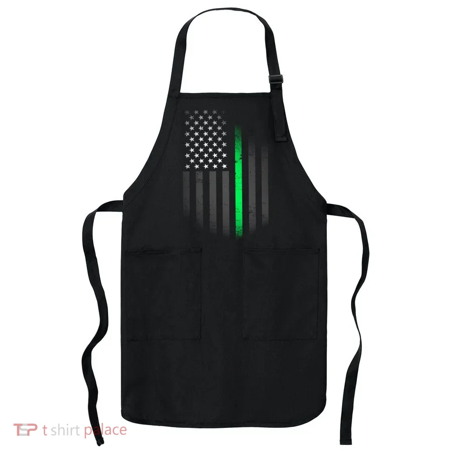 St. Patrick's Day Thin Green Line Flag Apron