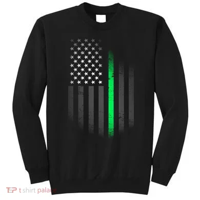 St. Patrick's Day Thin Green Line Flag Sweatshirt