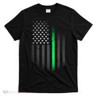 St. Patrick's Day Thin Green Line Flag T-Shirt thumb 0