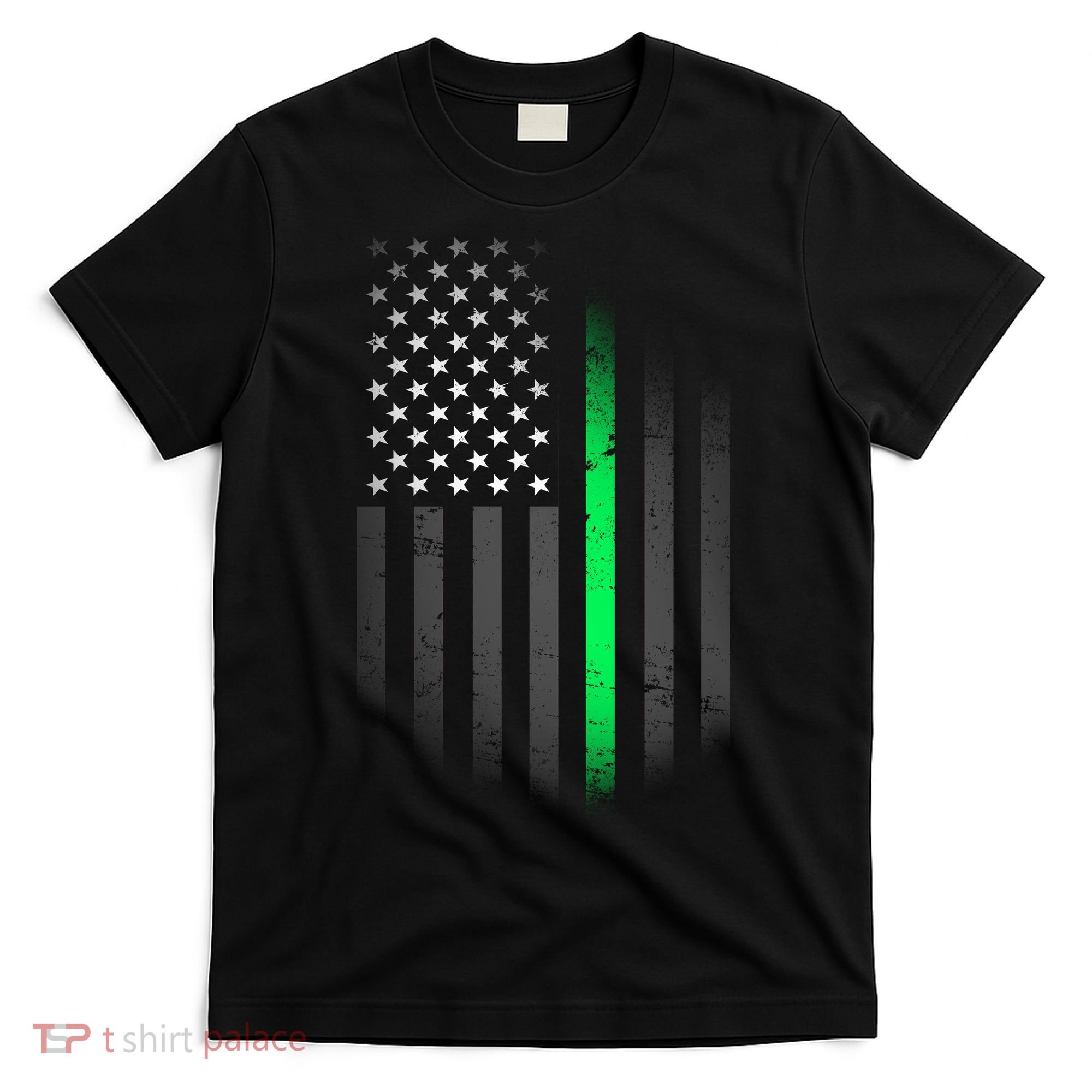 St. Patrick's Day Thin Green Line Flag T-Shirt