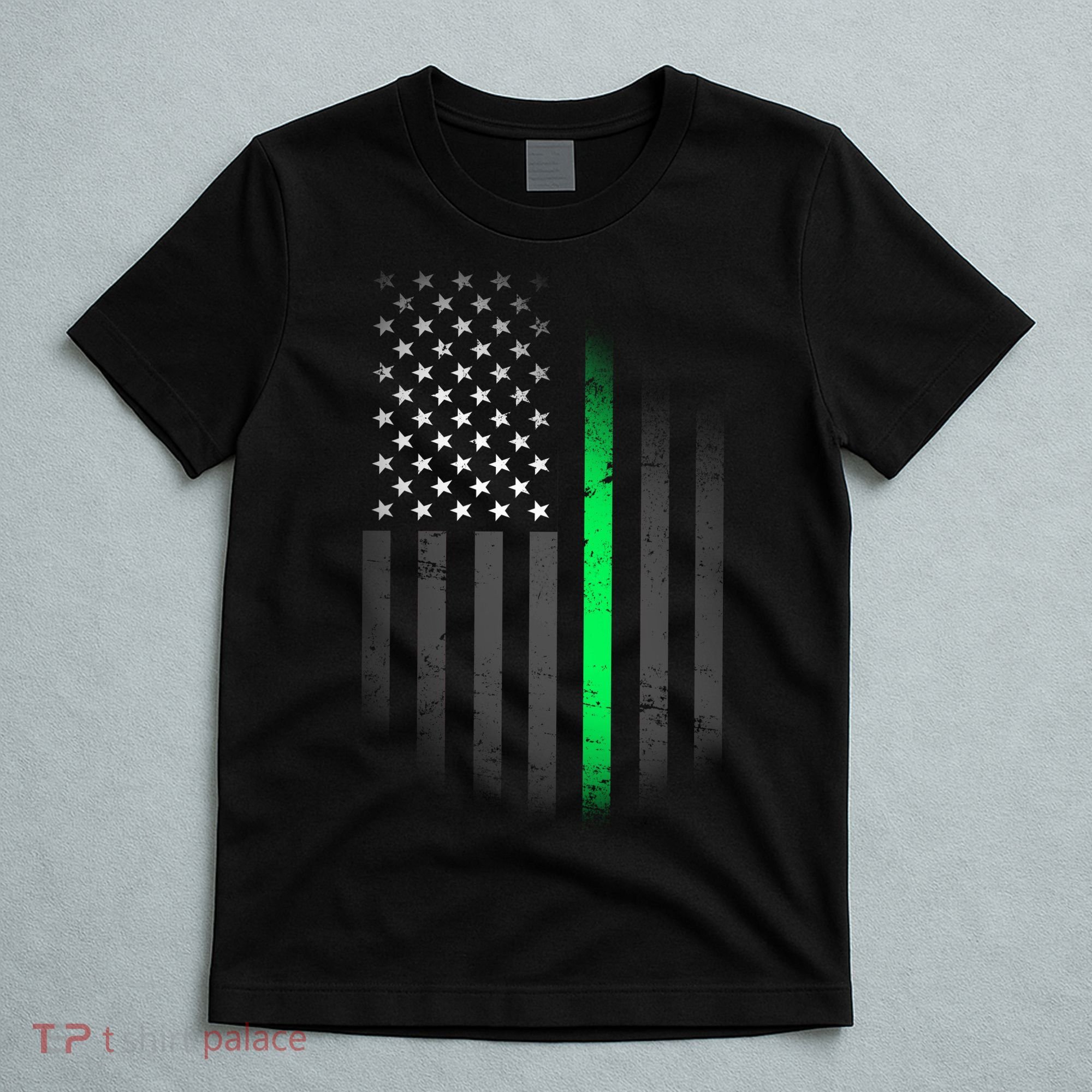 St. Patrick's Day Thin Green Line Flag T-Shirt