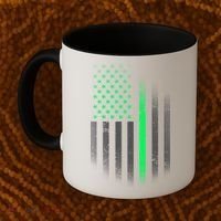 St. Patrick's Day Thin Green Line Flag Coffee Mug thumb 2