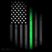 St. Patrick's Day Thin Green Line Flag Women's Hoodie thumb 2