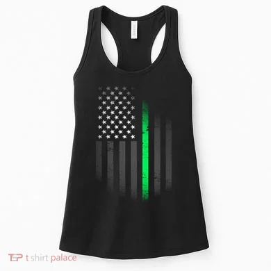 St. Patrick's Day Thin Green Line Flag Women's Tank Top