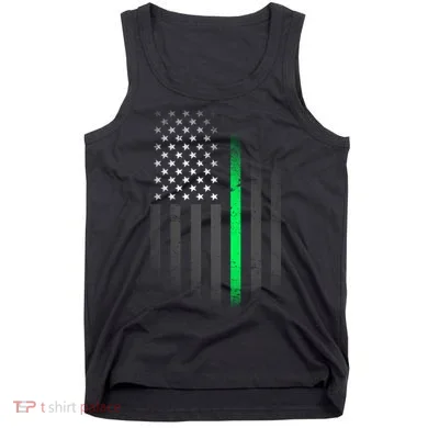 St. Patrick's Day Thin Green Line Flag Tank Top