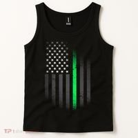 St. Patrick's Day Thin Green Line Flag Tank Top thumb 2