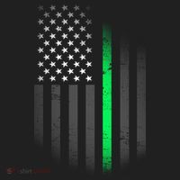 St. Patrick's Day Thin Green Line Flag Golf Towel thumb 3