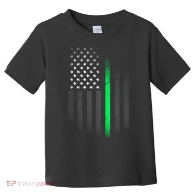 St. Patrick's Day Thin Green Line Flag Toddler T-Shirt