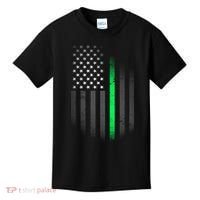 St. Patrick's Day Thin Green Line Flag Kids T-Shirt thumb 0