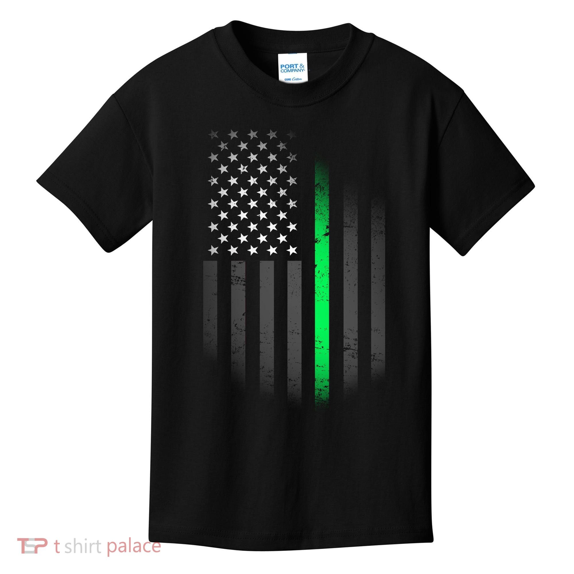 St. Patrick's Day Thin Green Line Flag Kids T-Shirt