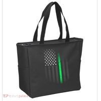 St. Patrick's Day Thin Green Line Flag Tote Bag thumb 2