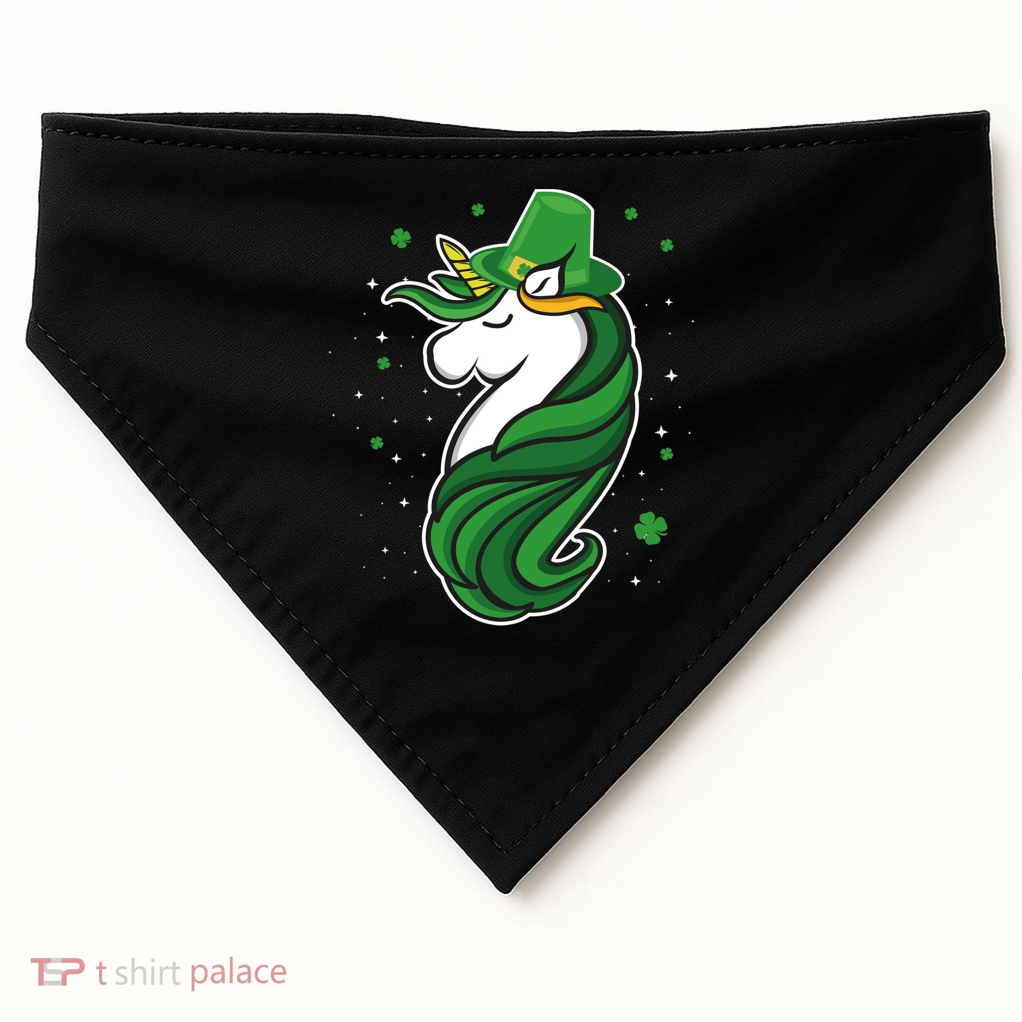 St. Patrick's Day Unicorn USA-Made Doggie Bandana