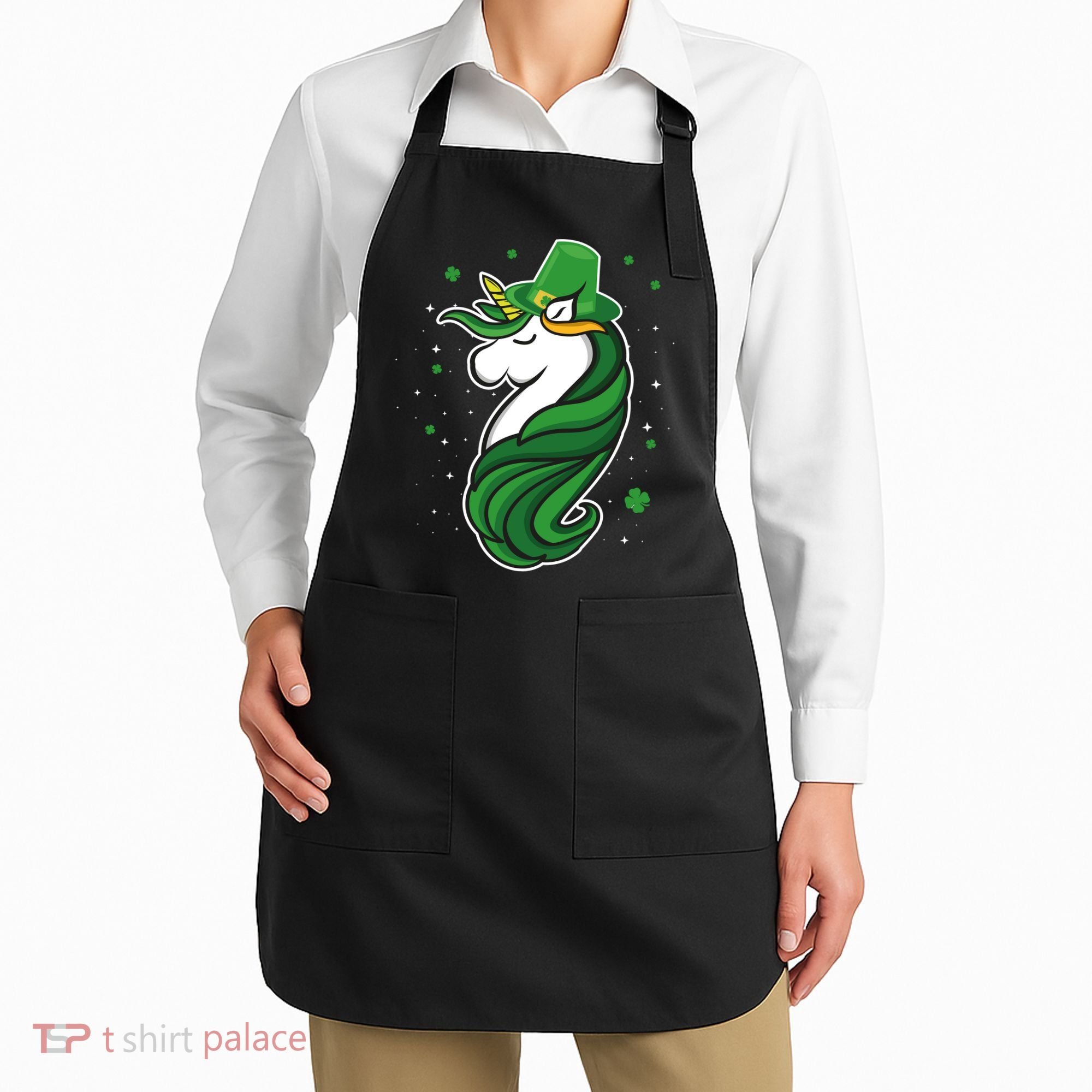 St. Patrick's Day Unicorn Apron