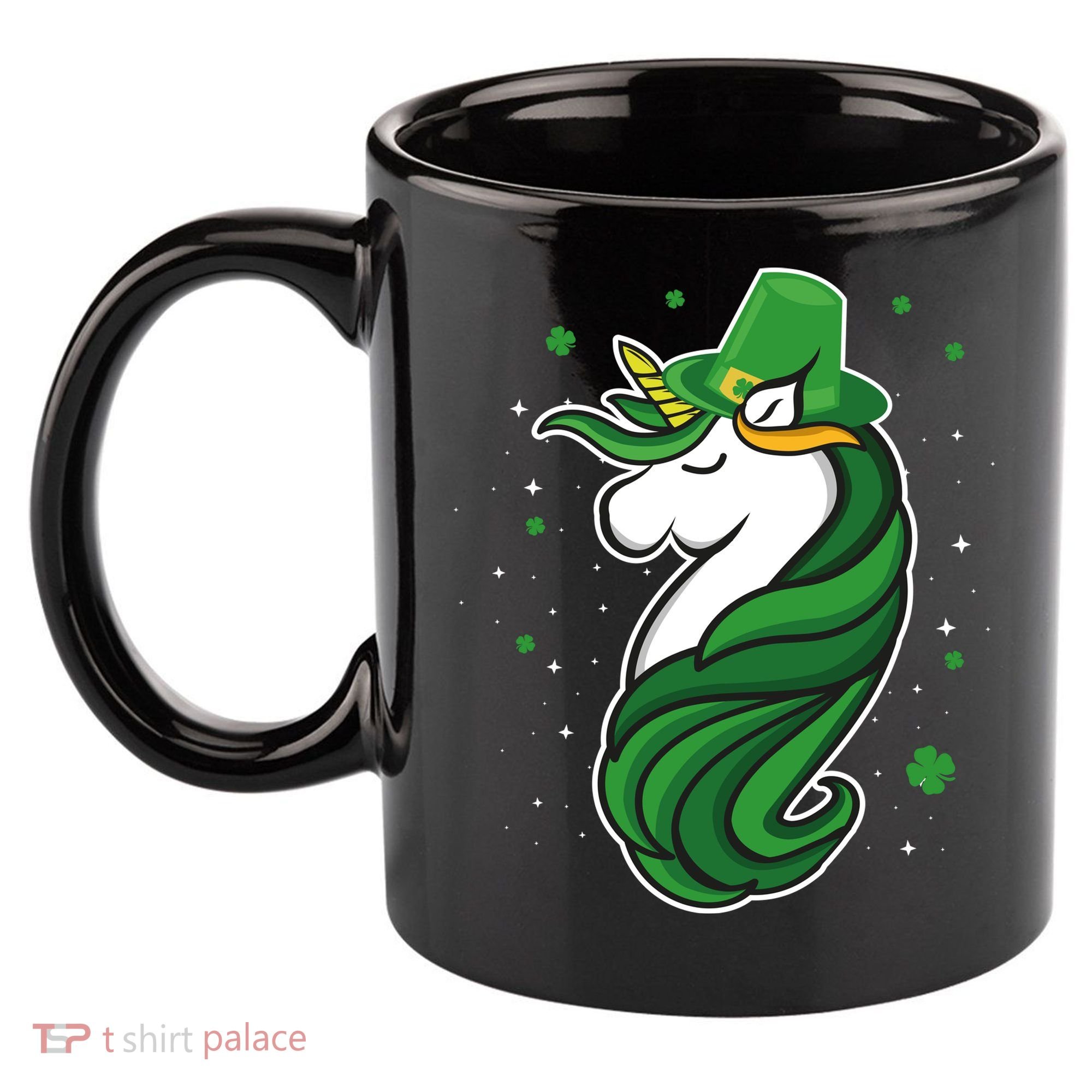 St. Patrick's Day Unicorn 11oz C Handle Ceramic Mug
