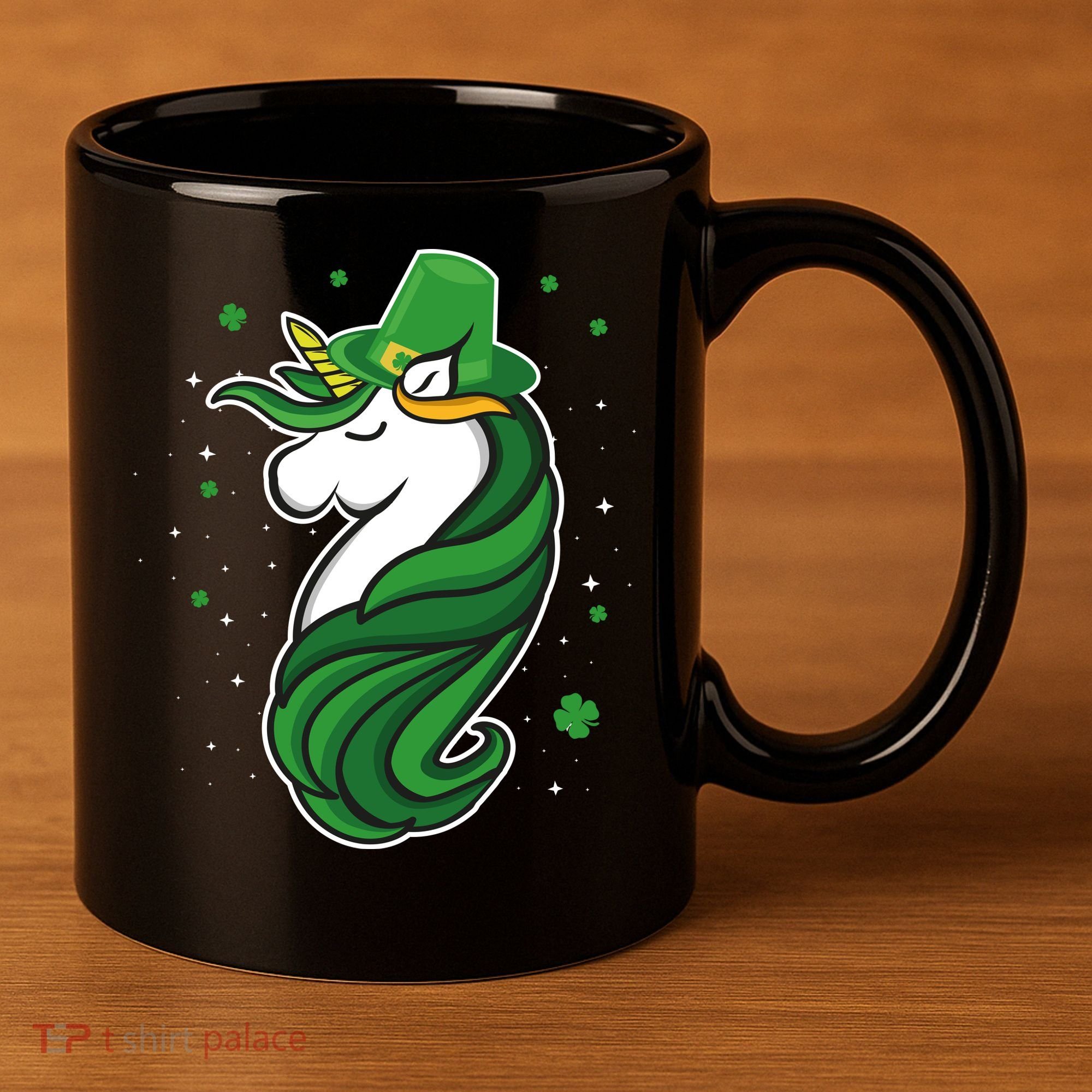St. Patrick's Day Unicorn 11oz C Handle Ceramic Mug