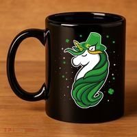 St. Patrick's Day Unicorn 11oz C Handle Ceramic Mug thumb 4