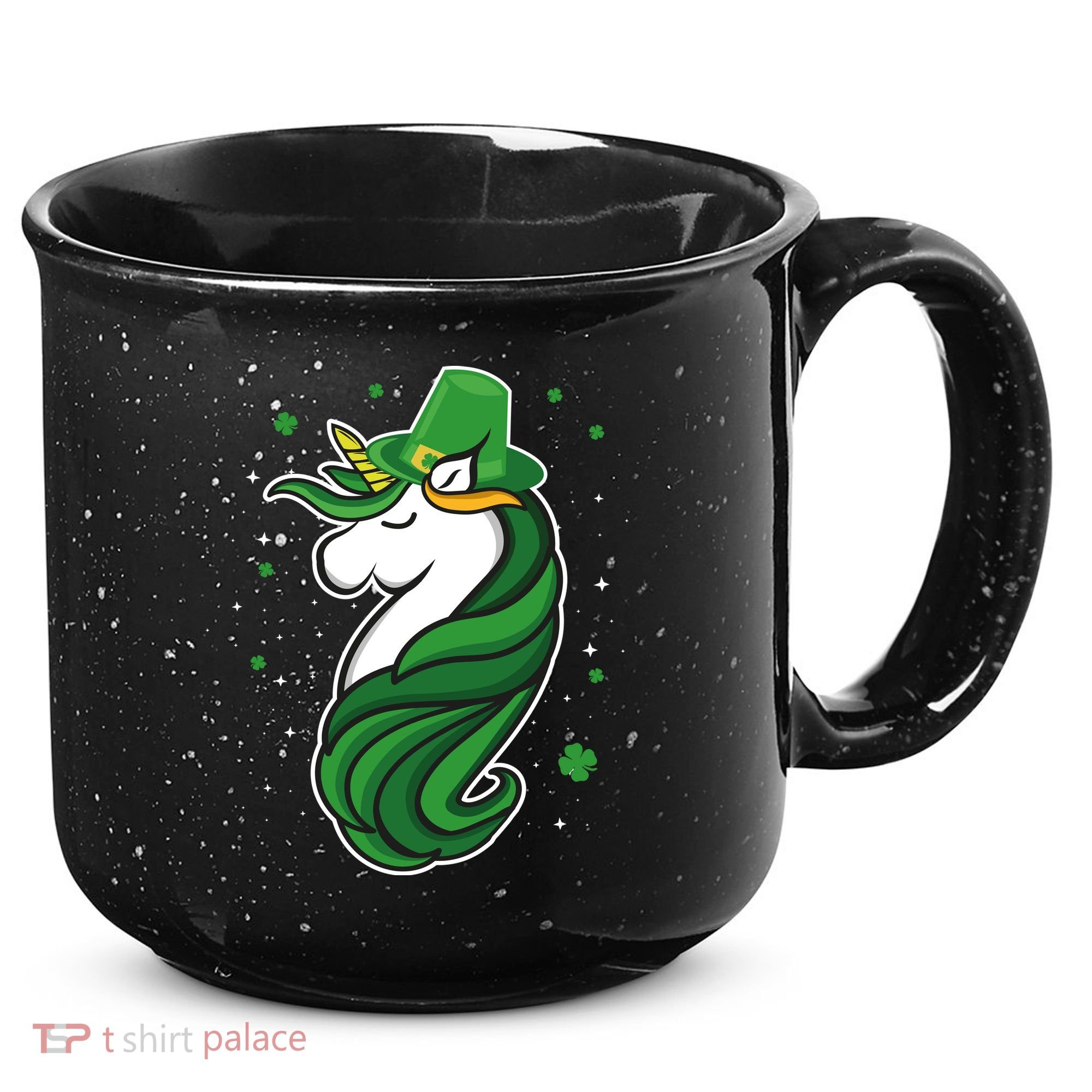 St. Patrick's Day Unicorn 15oz Campfire Ceramic Mug