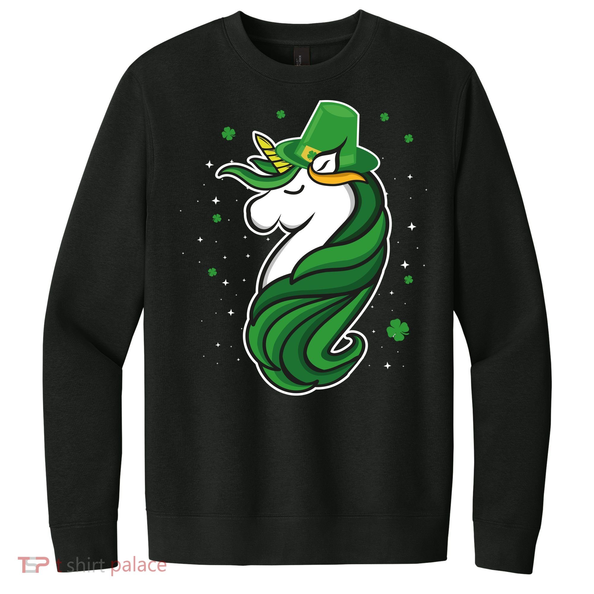 St. Patrick's Day Unicorn V.I.T. Fleece Crew Sweatshirt