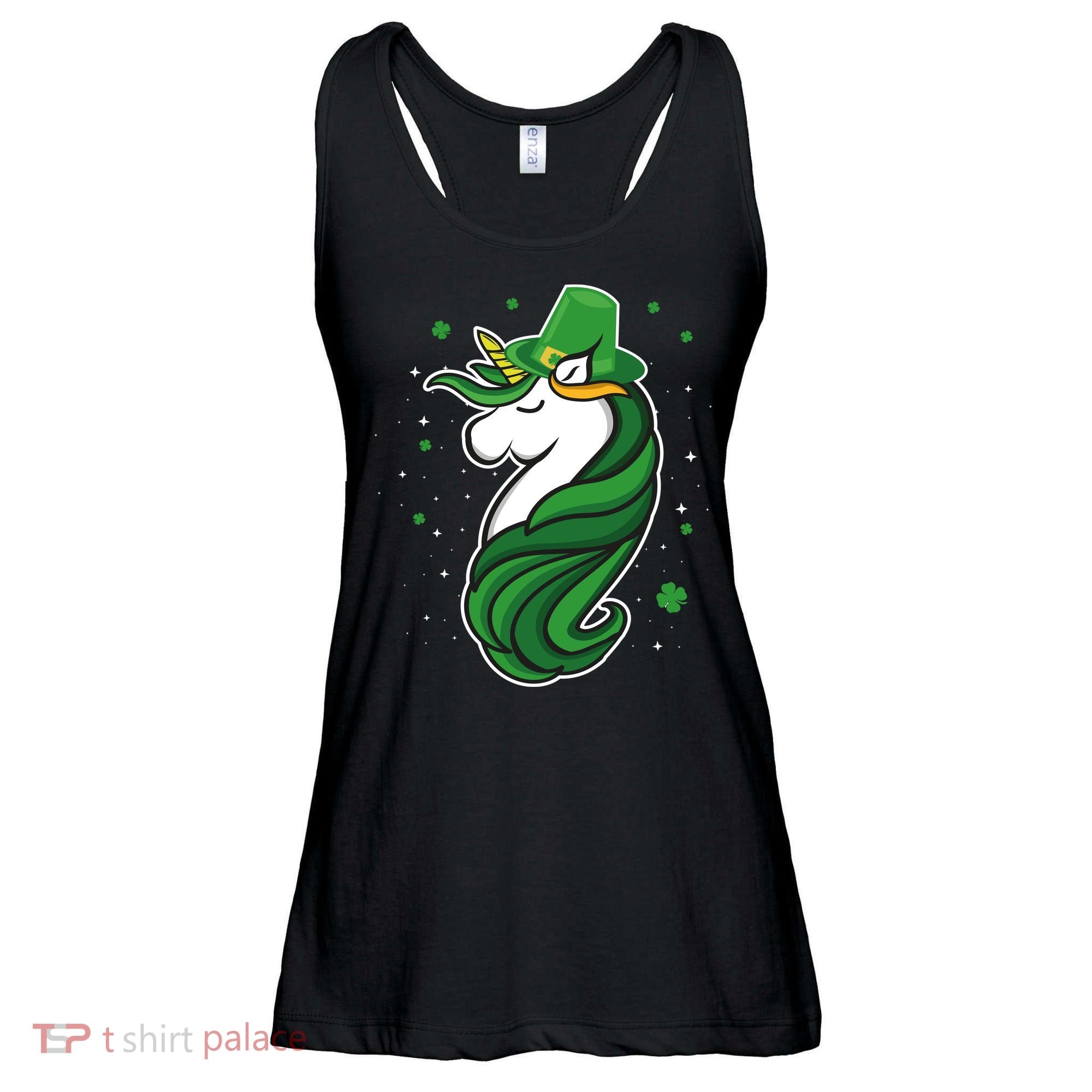 St. Patrick's Day Unicorn Ladies Essential Flowy Tank