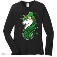 St. Patrick's Day Unicorn Women's Long Sleeve Shirt thumb 0