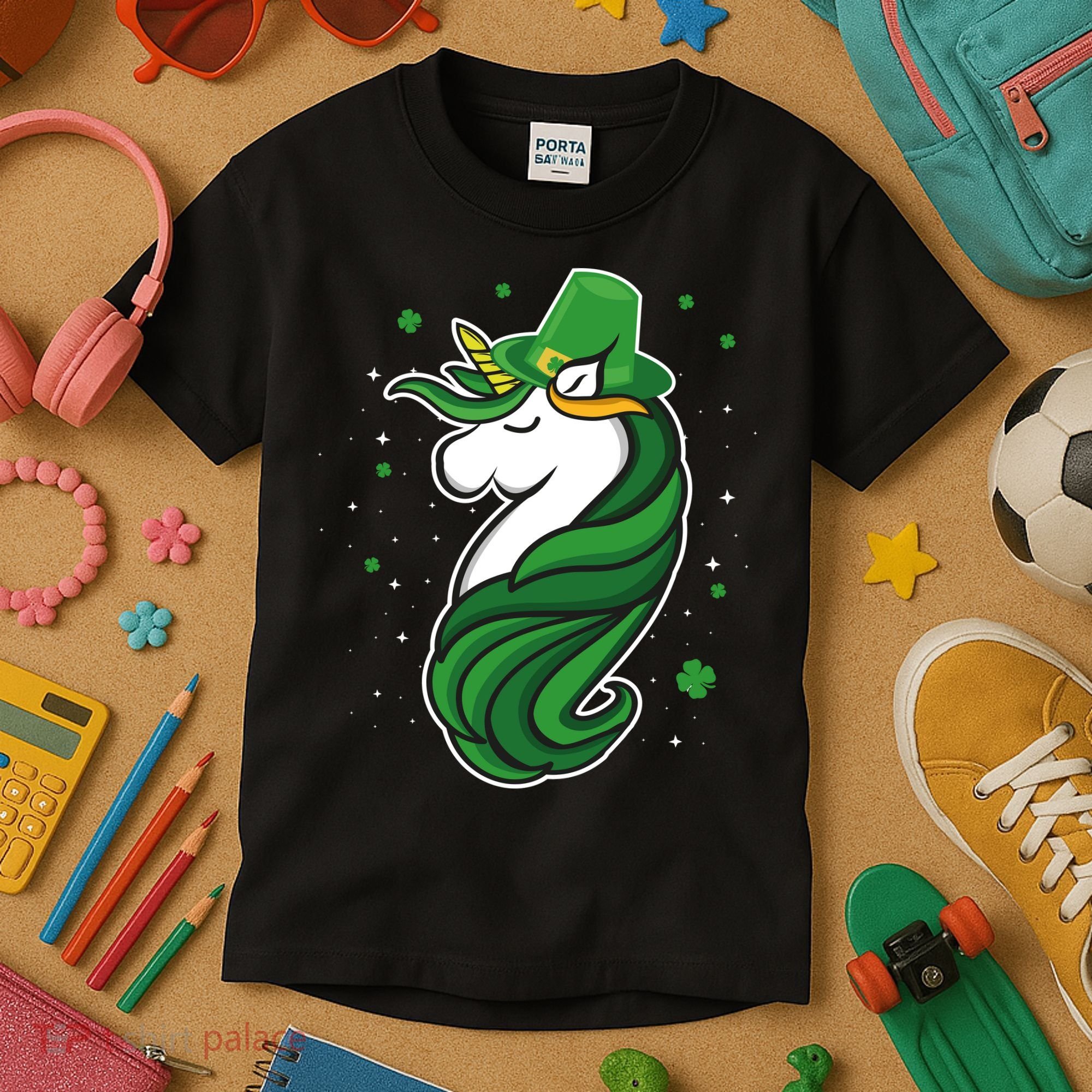 St. Patrick's Day Unicorn Kids T-Shirt
