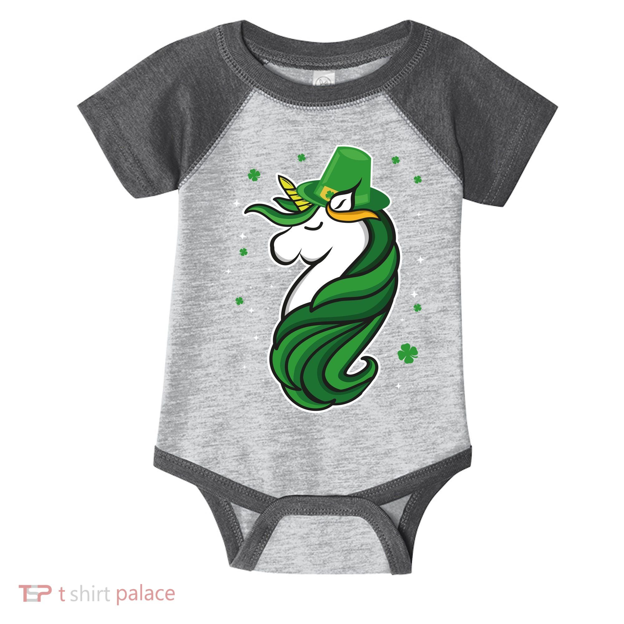 St. Patrick's Day Unicorn Infant Baby Jersey Bodysuit
