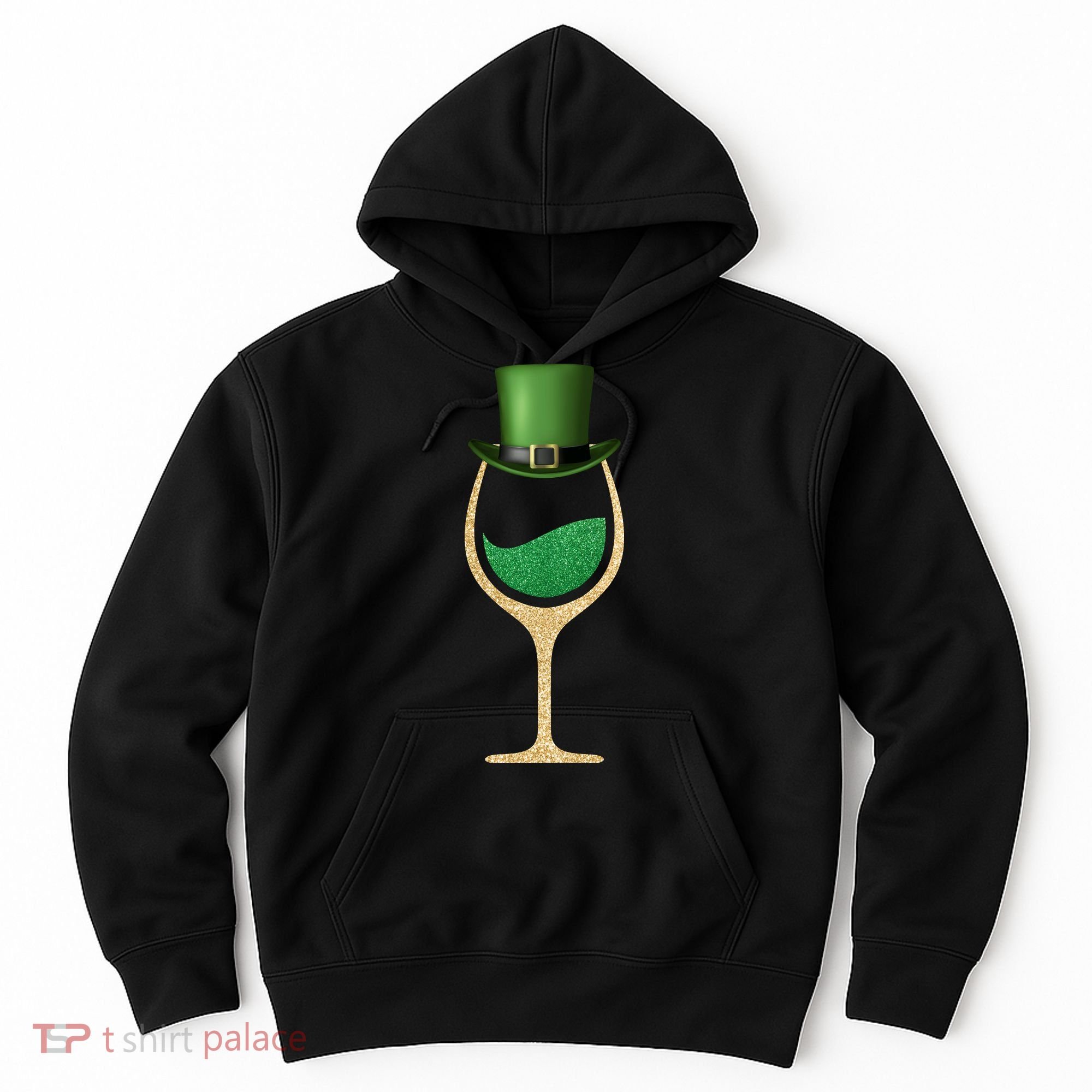 St. Patrick's Day Wine Glass Hoodie
